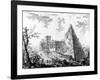 View of the Pyramid of Caius Cestius, from the 'Views of Rome' Series, C.1760-Giovanni Battista Piranesi-Framed Giclee Print