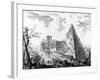 View of the Pyramid of Caius Cestius, from the 'Views of Rome' Series, C.1760-Giovanni Battista Piranesi-Framed Giclee Print