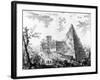 View of the Pyramid of Caius Cestius, from the 'Views of Rome' Series, C.1760-Giovanni Battista Piranesi-Framed Giclee Print