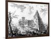 View of the Pyramid of Caius Cestius, from the 'Views of Rome' Series, C.1760-Giovanni Battista Piranesi-Framed Giclee Print