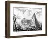 View of the Pyramid of Caius Cestius, from the 'Views of Rome' Series, C.1760-Giovanni Battista Piranesi-Framed Giclee Print