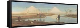 View of the Pyramids-Frederick Goodall-Framed Stretched Canvas