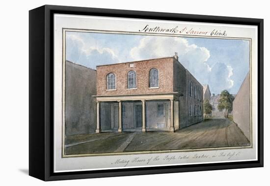 View of the Quaker's Meeting House on Redcross Street, Southwark, London, 1825-G Yates-Framed Stretched Canvas