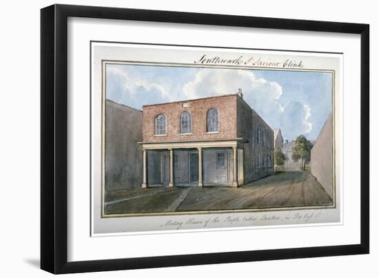 View of the Quaker's Meeting House on Redcross Street, Southwark, London, 1825-G Yates-Framed Giclee Print