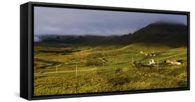 View of the Quiraing from Brogaig on the Isle of Skye, Inner Hebrides, Scotland, United Kingdom-John Woodworth-Framed Stretched Canvas