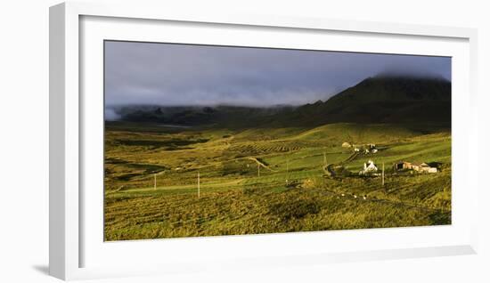 View of the Quiraing from Brogaig on the Isle of Skye, Inner Hebrides, Scotland, United Kingdom-John Woodworth-Framed Photographic Print