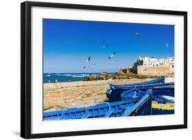 View of the Ramparts of the Old City, Essaouira, Morocco-Nico Tondini-Framed Photographic Print