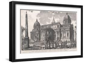 View of the Rear Entrance of the Basilica of S. Maria Maggiore, C.1760-1778 (Etching)-Giovanni Battista Piranesi-Framed Giclee Print