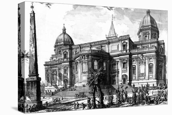 View of the Rear Facade of Santa Maria Maggiore, from the 'Views of Rome' Series, C.1760-Giovanni Battista Piranesi-Stretched Canvas