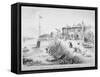 View of the Red House Inn on the Banks of the River Thames, Battersea, London, 1850-null-Framed Stretched Canvas