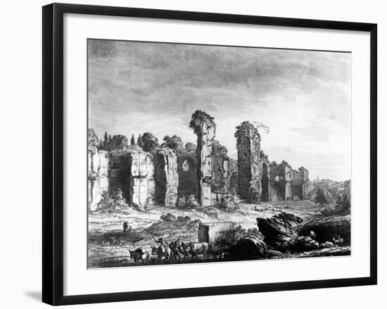 View of the Remains of Caracalla's Baths, Taken from the Jesuit's Garden, Rome, C.1778-Richard Cooper-Framed Giclee Print