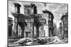 View of the Remains of the Forum of Nerva, from the 'Views of Rome' Series, 1758-Giovanni Battista Piranesi-Mounted Premium Giclee Print