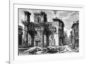 View of the Remains of the Forum of Nerva, from the 'Views of Rome' Series, 1758-Giovanni Battista Piranesi-Framed Giclee Print