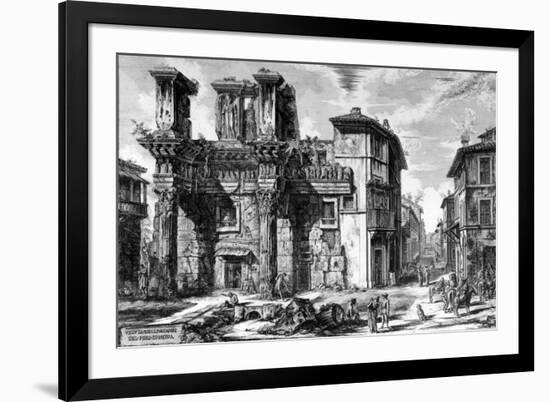 View of the Remains of the Forum of Nerva, from the 'Views of Rome' Series, 1758-Giovanni Battista Piranesi-Framed Giclee Print