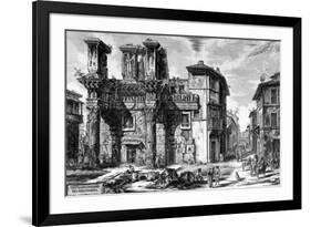 View of the Remains of the Forum of Nerva, from the 'Views of Rome' Series, 1758-Giovanni Battista Piranesi-Framed Giclee Print