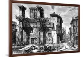 View of the Remains of the Forum of Nerva, from the 'Views of Rome' Series, 1758-Giovanni Battista Piranesi-Framed Giclee Print