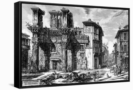 View of the Remains of the Forum of Nerva, from the 'Views of Rome' Series, 1758-Giovanni Battista Piranesi-Framed Stretched Canvas