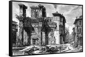 View of the Remains of the Forum of Nerva, from the 'Views of Rome' Series, 1758-Giovanni Battista Piranesi-Framed Stretched Canvas