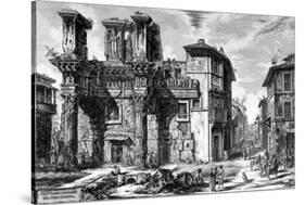 View of the Remains of the Forum of Nerva, from the 'Views of Rome' Series, 1758-Giovanni Battista Piranesi-Stretched Canvas