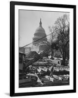 View of the Renovation of the New Capitol Building-null-Framed Photographic Print