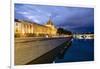 View of the Rhone and Hotel Dieu from Pont De La Guillotiere-Massimo Borchi-Framed Photographic Print