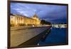 View of the Rhone and Hotel Dieu from Pont De La Guillotiere-Massimo Borchi-Framed Photographic Print