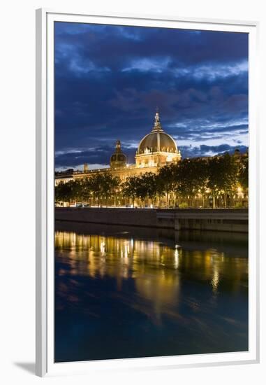 View of the Rhone and Hotel Dieu from Pont Wilson-Massimo Borchi-Framed Premium Photographic Print