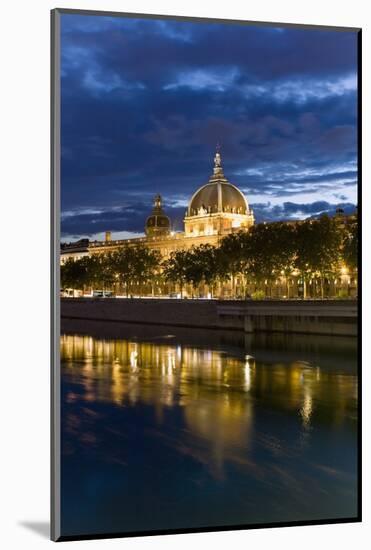 View of the Rhone and Hotel Dieu from Pont Wilson-Massimo Borchi-Mounted Photographic Print