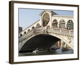 View of the Rialto Bridge on the Grand Canal Built in the Sixteenth Century, Venice, Italy-Prisma-Framed Photographic Print