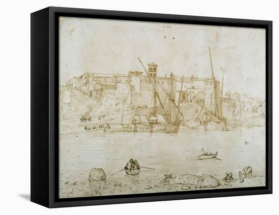 View of the Ripa Grande, Rome, C.1552-Pieter Bruegel the Elder-Framed Stretched Canvas