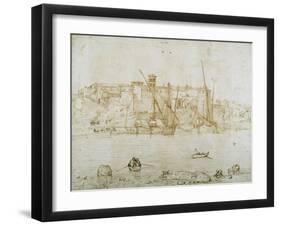 View of the Ripa Grande, Rome, C.1552-Pieter Bruegel the Elder-Framed Giclee Print