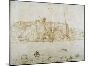 View of the Ripa Grande, Rome, C.1552-Pieter Bruegel the Elder-Mounted Giclee Print