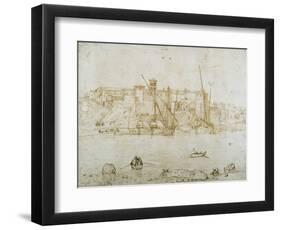 View of the Ripa Grande, Rome, C.1552-Pieter Bruegel the Elder-Framed Premium Giclee Print