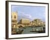 View of the Riva Degli Schiavoni, 1735-1739-Canaletto-Framed Giclee Print