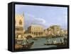 View of the Riva Degli Schiavoni, 1735-1739-Canaletto-Framed Stretched Canvas