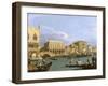 View of the Riva Degli Schiavoni, 1735-1739-Canaletto-Framed Giclee Print