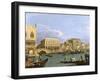 View of the Riva Degli Schiavoni, 1735-1739-Canaletto-Framed Giclee Print