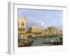 View of the Riva Degli Schiavoni, 1735-1739-Canaletto-Framed Giclee Print