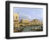 View of the Riva Degli Schiavoni, 1735-1739-Canaletto-Framed Giclee Print