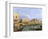 View of the Riva Degli Schiavoni, 1735-1739-Canaletto-Framed Giclee Print