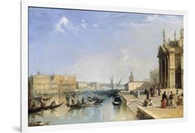 View of the Riva Degli Schiavoni and Bacino di San Marco from Steps of St. Maria della Salute-Edward Pritchett-Framed Giclee Print