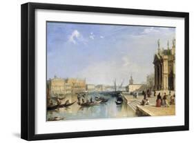 View of the Riva Degli Schiavoni and Bacino di San Marco from Steps of St. Maria della Salute-Edward Pritchett-Framed Giclee Print