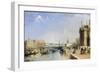 View of the Riva Degli Schiavoni and Bacino di San Marco from Steps of St. Maria della Salute-Edward Pritchett-Framed Giclee Print