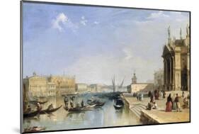 View of the Riva Degli Schiavoni and Bacino di San Marco from Steps of St. Maria della Salute-Edward Pritchett-Mounted Giclee Print