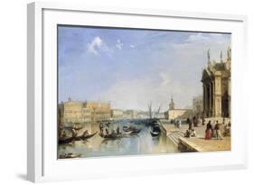 View of the Riva Degli Schiavoni and Bacino di San Marco from Steps of St. Maria della Salute-Edward Pritchett-Framed Giclee Print