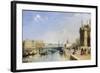 View of the Riva Degli Schiavoni and Bacino di San Marco from Steps of St. Maria della Salute-Edward Pritchett-Framed Giclee Print