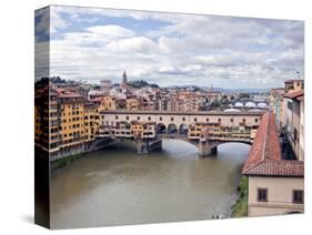 View of the River Arno and Ponte Vecchio, Florence, UNESCO World Heritage Site, Tuscany, Italy, Eur-Godong-Stretched Canvas