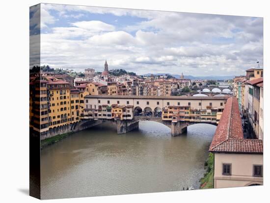 View of the River Arno and Ponte Vecchio, Florence, UNESCO World Heritage Site, Tuscany, Italy, Eur-Godong-Stretched Canvas