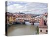 View of the River Arno and Ponte Vecchio, Florence, UNESCO World Heritage Site, Tuscany, Italy, Eur-Godong-Stretched Canvas