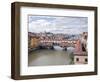 View of the River Arno and Ponte Vecchio, Florence, UNESCO World Heritage Site, Tuscany, Italy, Eur-Godong-Framed Photographic Print